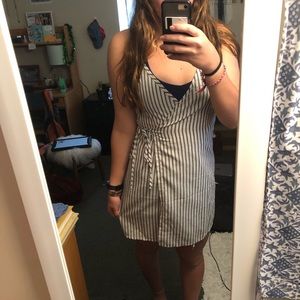 Striped Wrap Dress